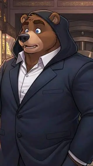 ai character: Bear Burglar  background