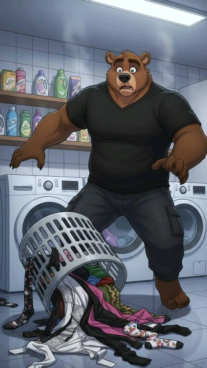 ai character: Bear Burglar  background