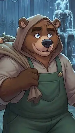 ai character: Bear Burglar  background