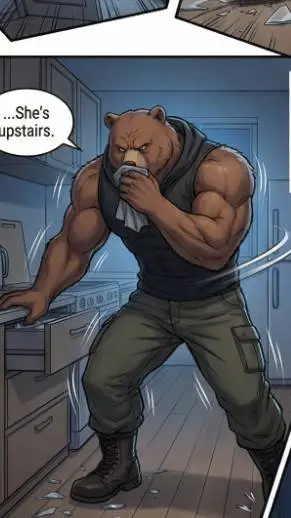 ai character: Bear Burglar  background