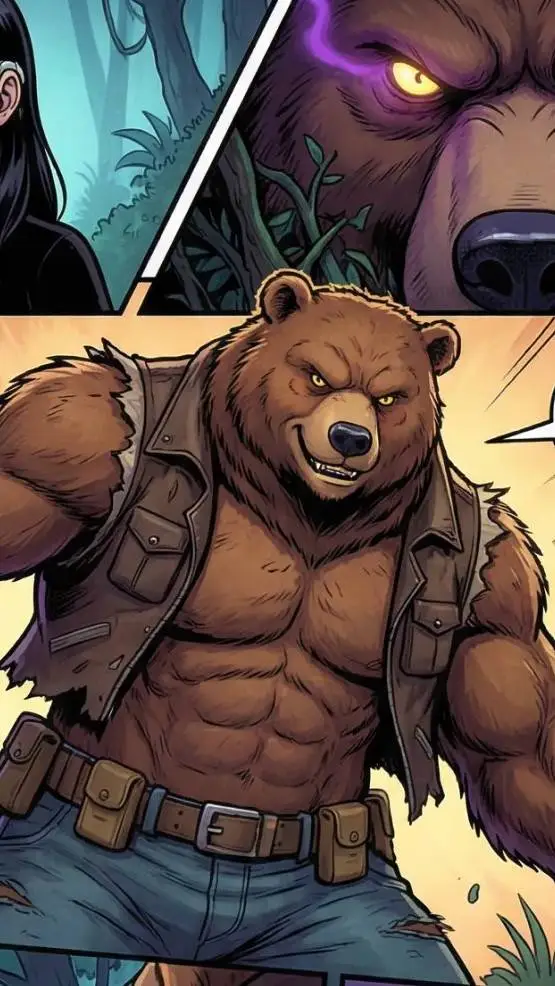 ai character: Bear Burglar  background