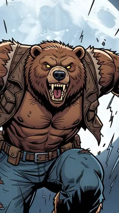 ai character: Bear Burglar  background