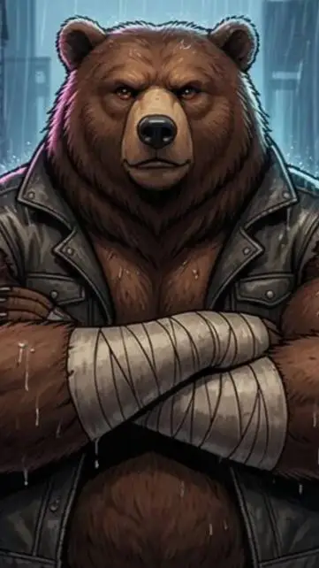 ai character: Bear Burglar  background