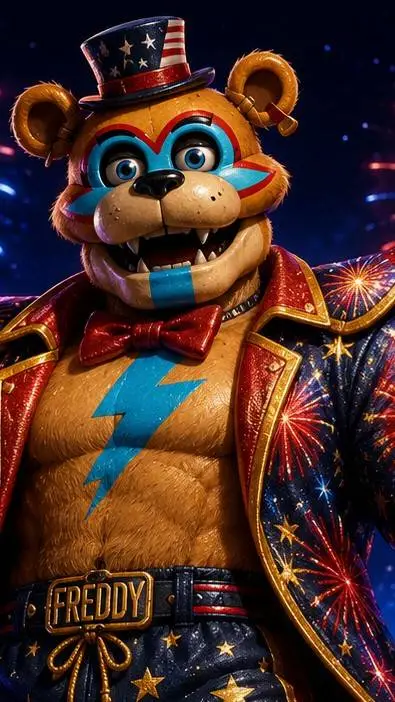 ai character: Glamrock Freddy  background