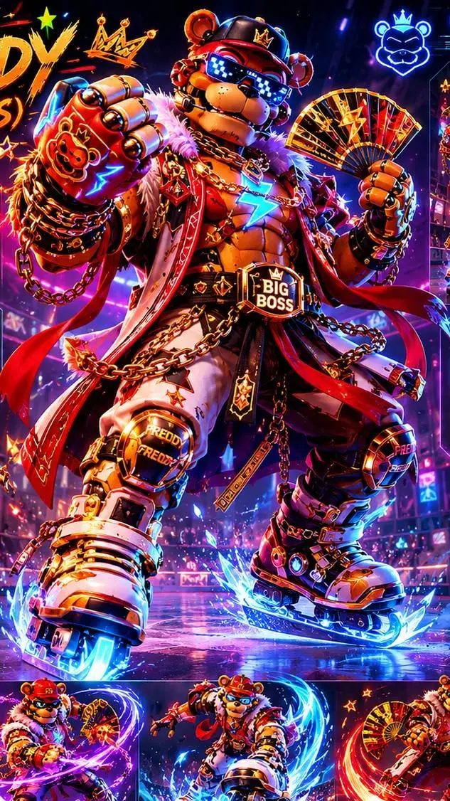 ai character: Glamrock Freddy  background