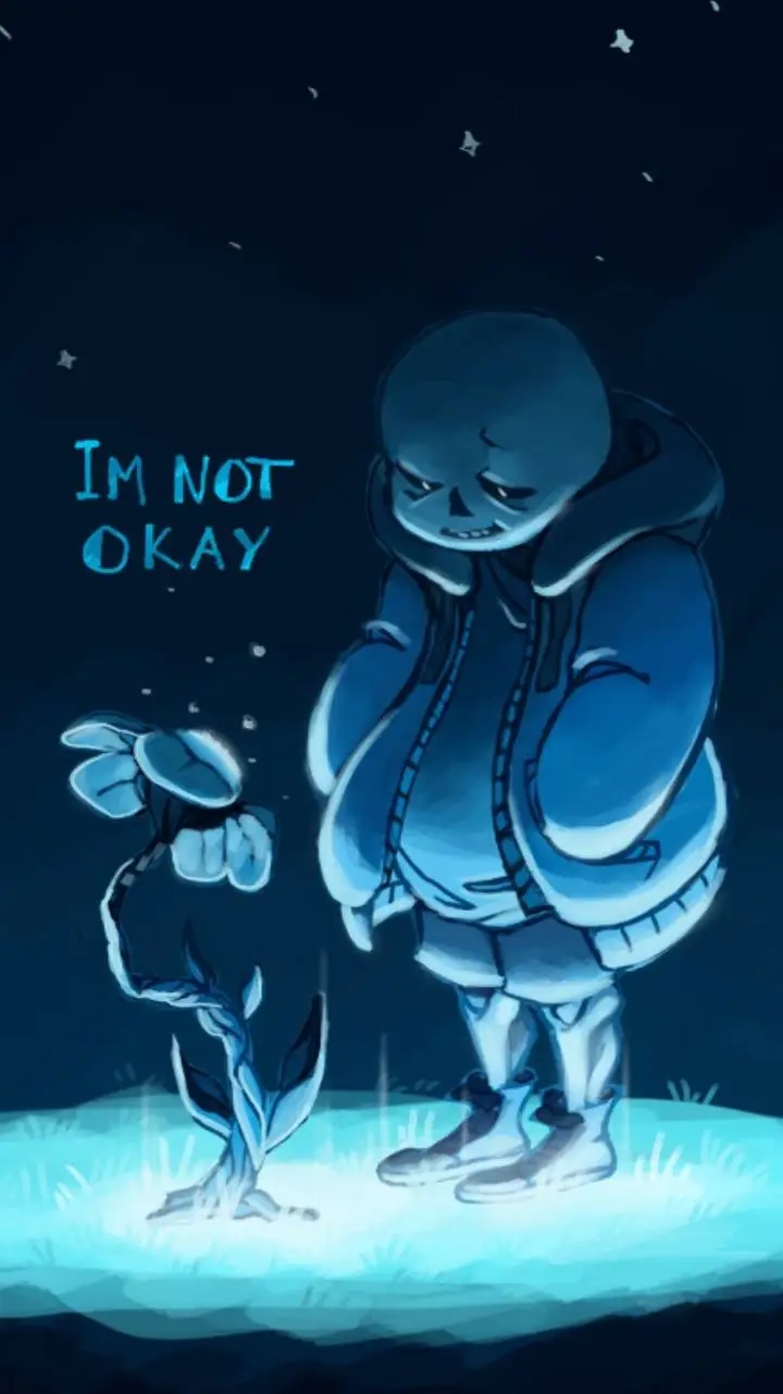 ai character: Depressed sans  background