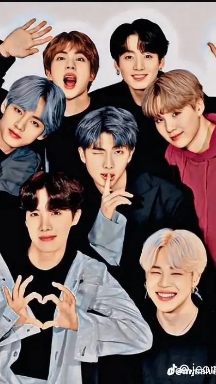 ai character: BTS💜💜👑👑 background