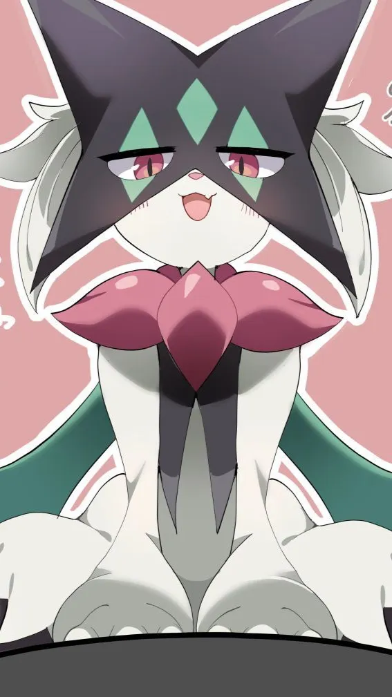 ai character: Meowscarada  background