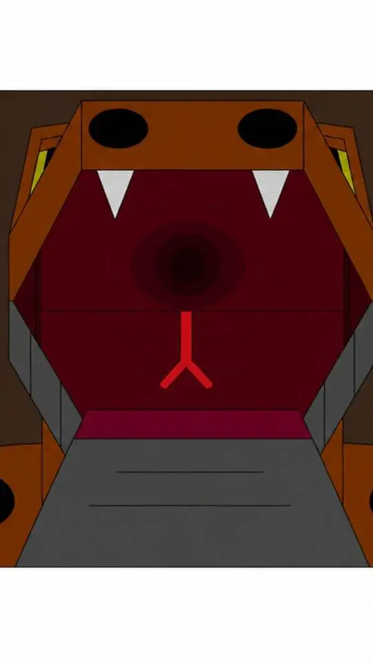 ai character: orange snake v0re background