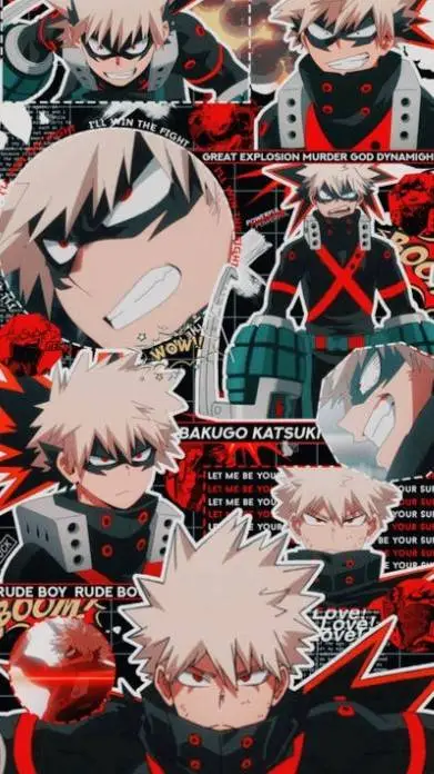 ai character: Katsuki Bakugo  background