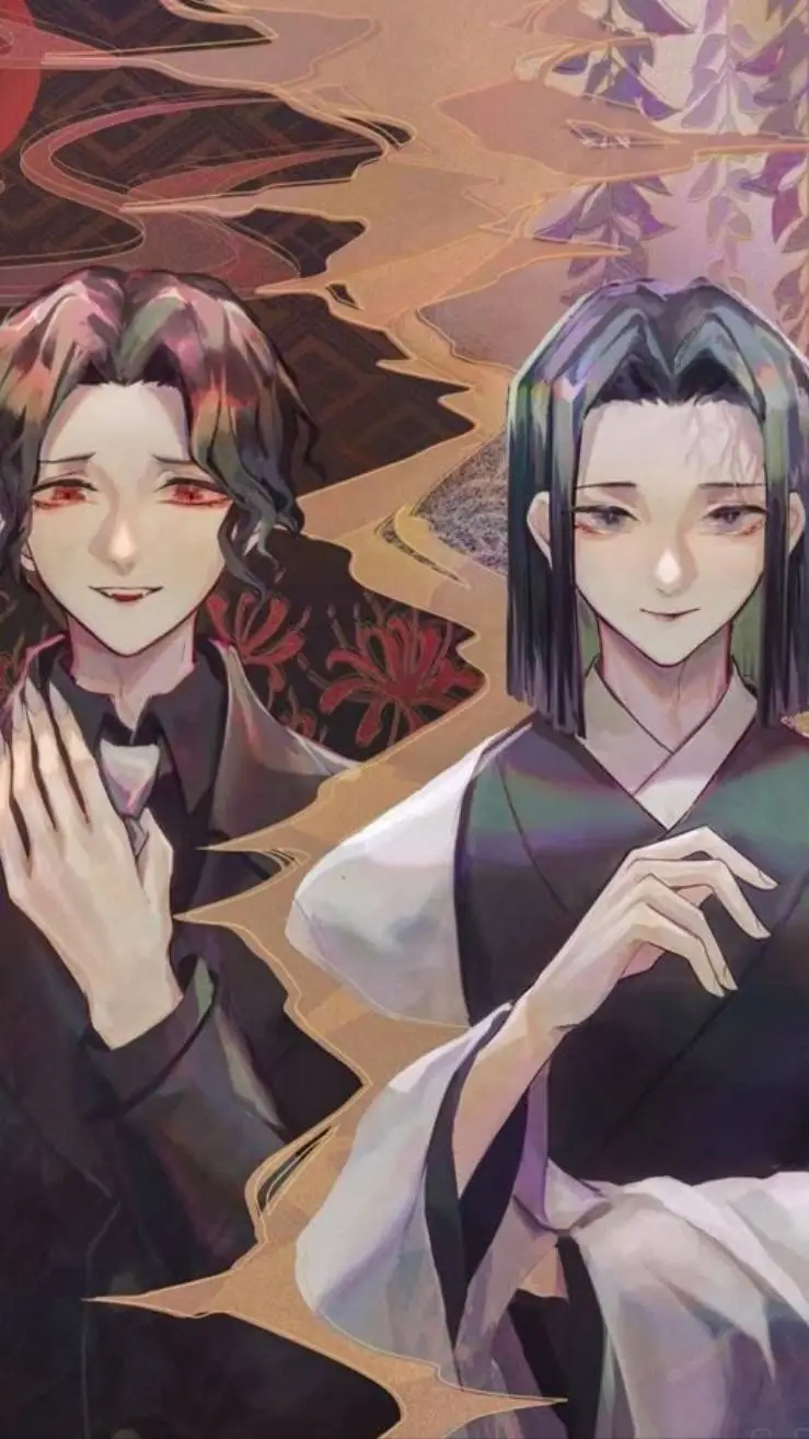 ai character: Muzan y Kagaya 😉 background