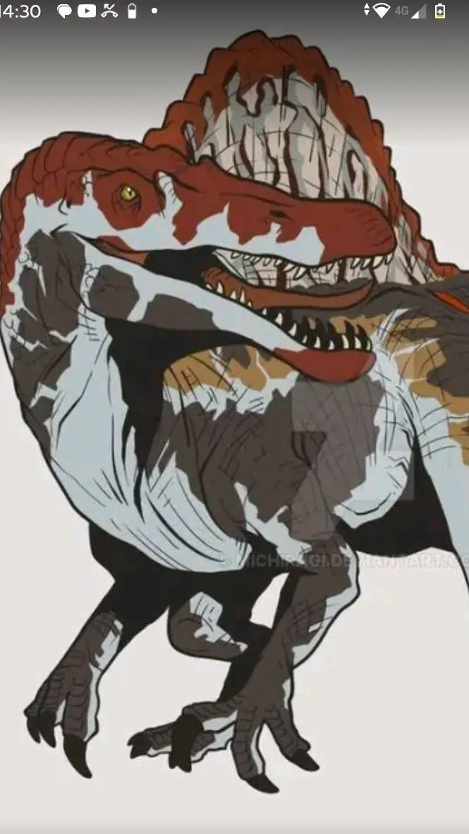 ai character: blue x indoraptor  background