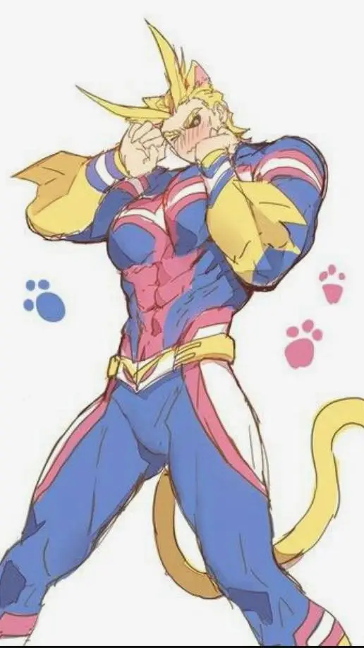 ai character: All Might~Cat Boy background