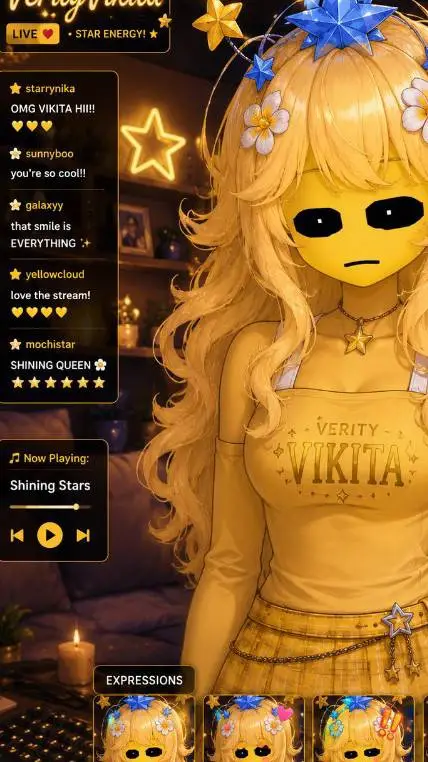 ai character: VerityVikita (live background