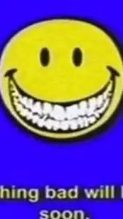 ai character: smiley virus background