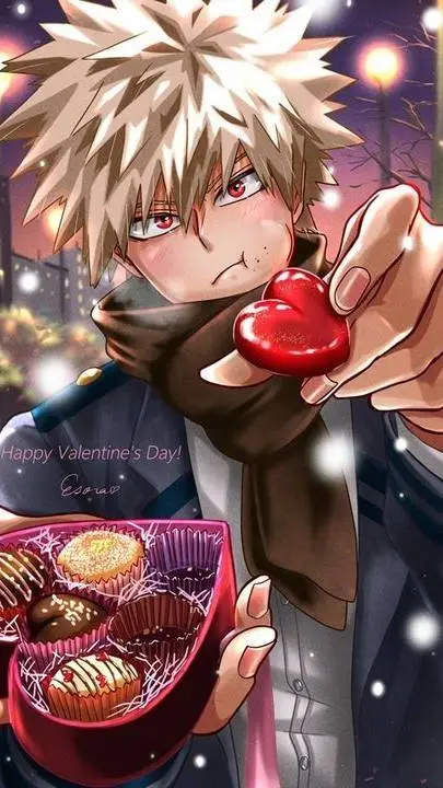 ai character: Valentines Bakugo background