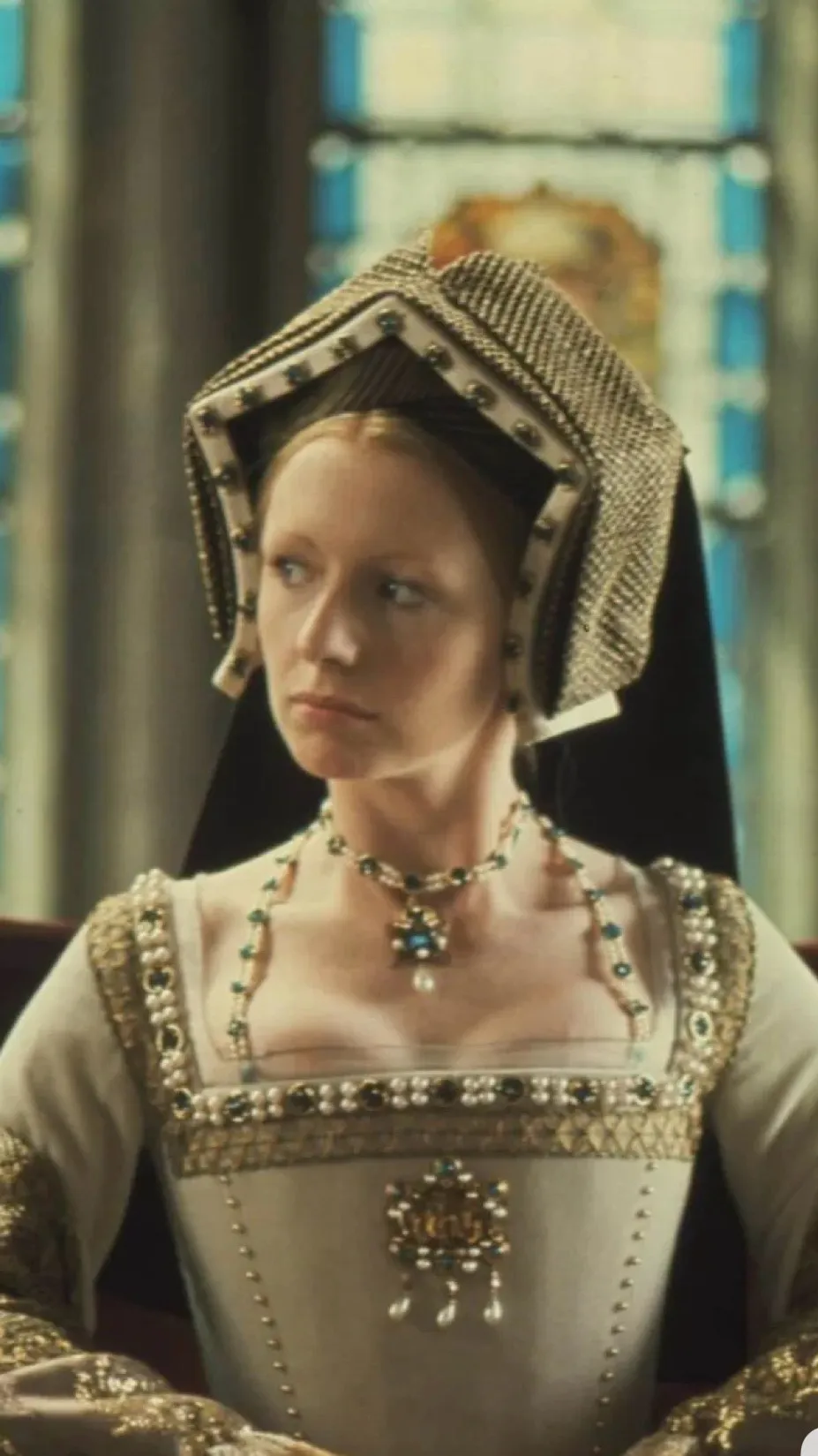 ai character: Jane Seymour  background