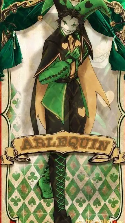 ai character: Harlequin Danna  background