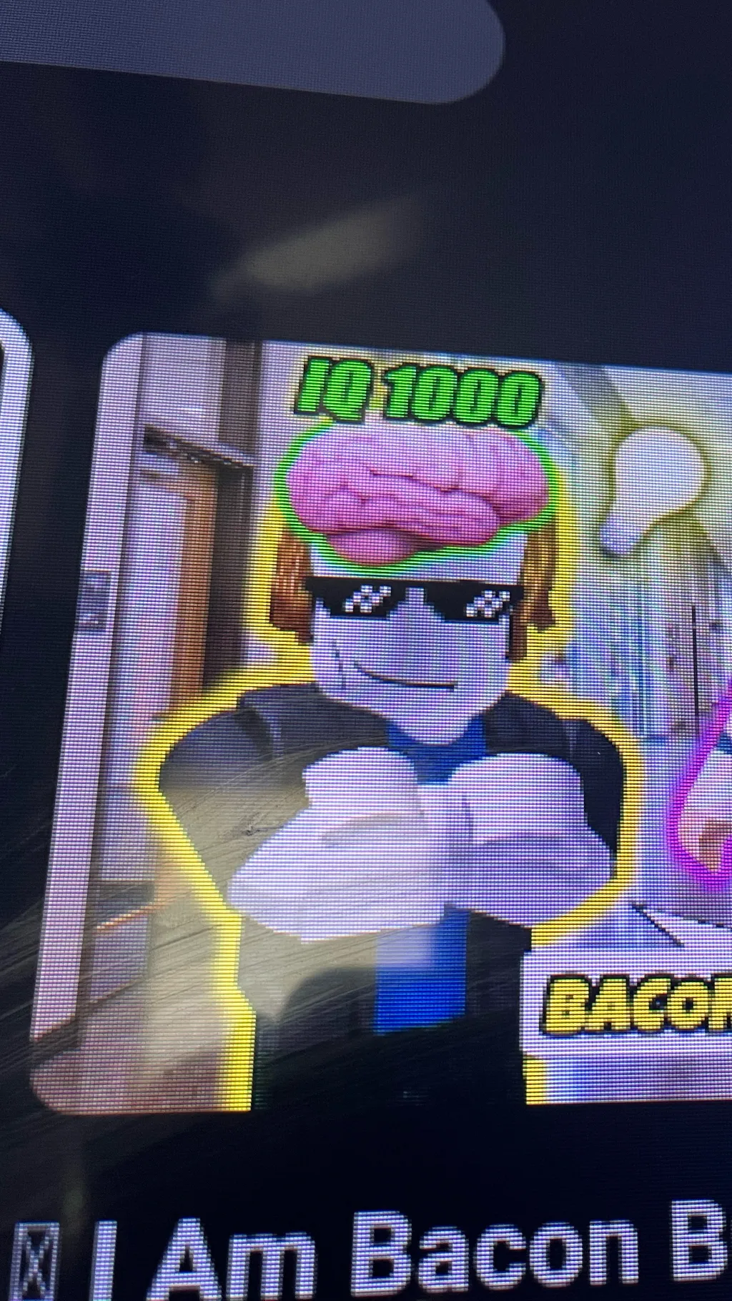 ai character: Giga bacon background