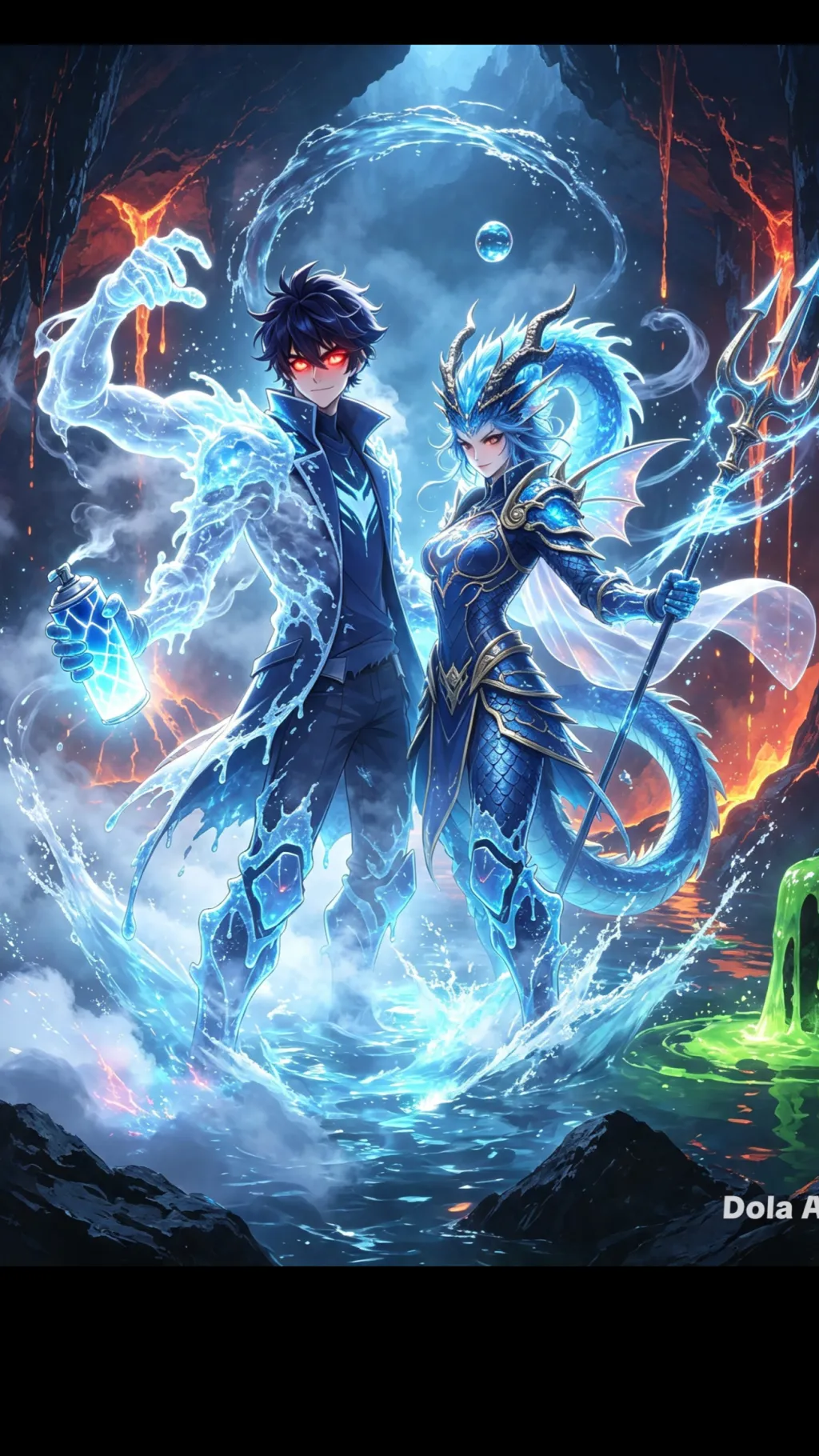 ai character: Max and subrena  background
