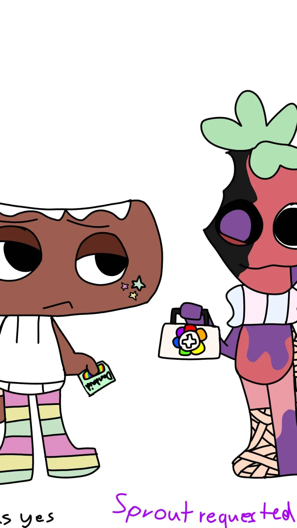 ai character: Sprout and Cosmo background