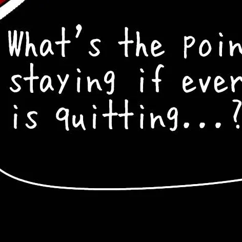 chat with ai character: I'm staying.