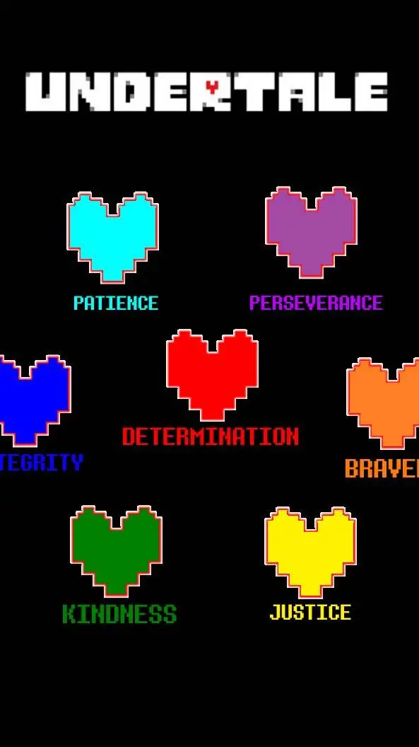 ai character: undertale hearts! background