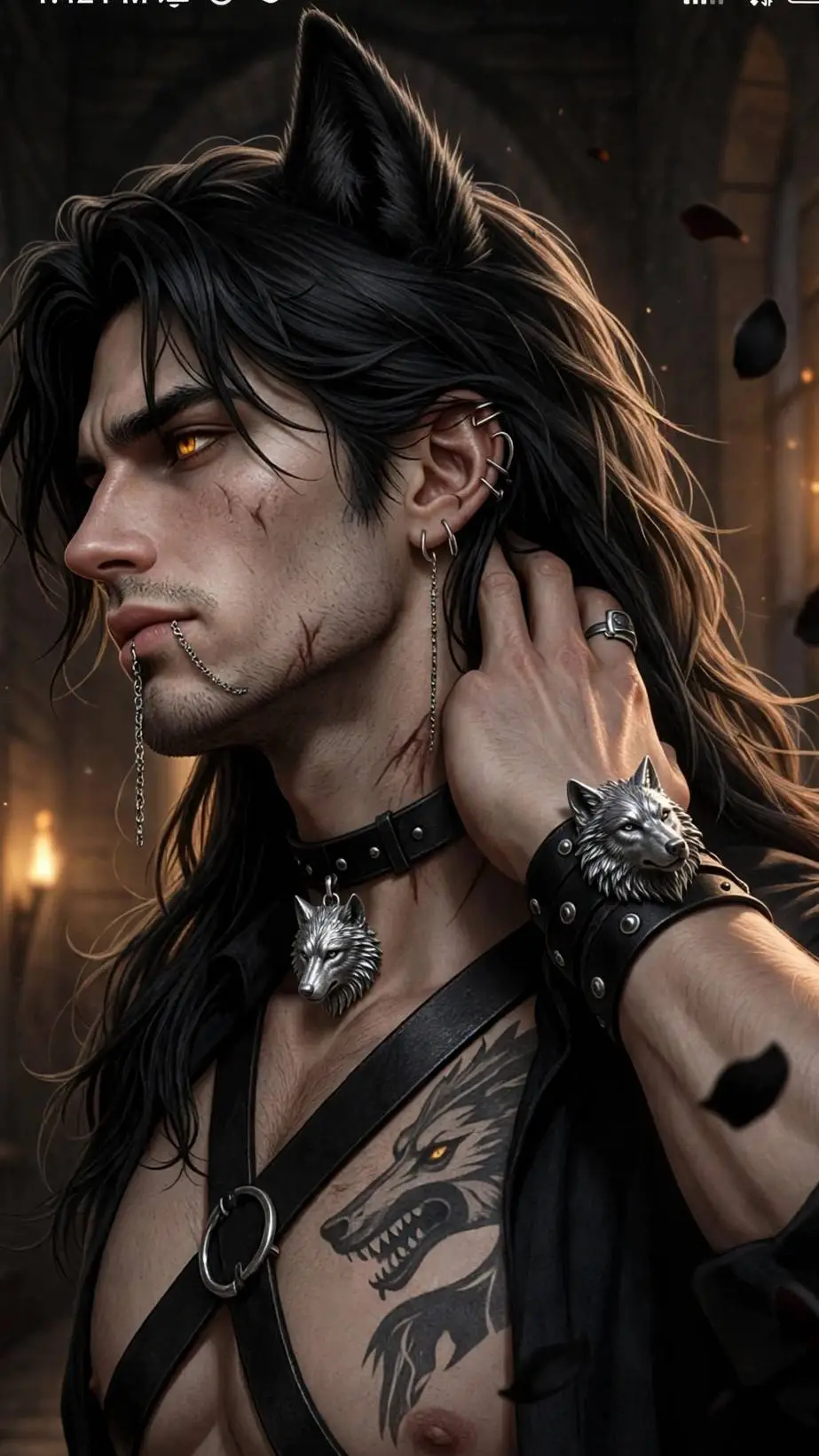 ai character: Aleck Alfa Negro background