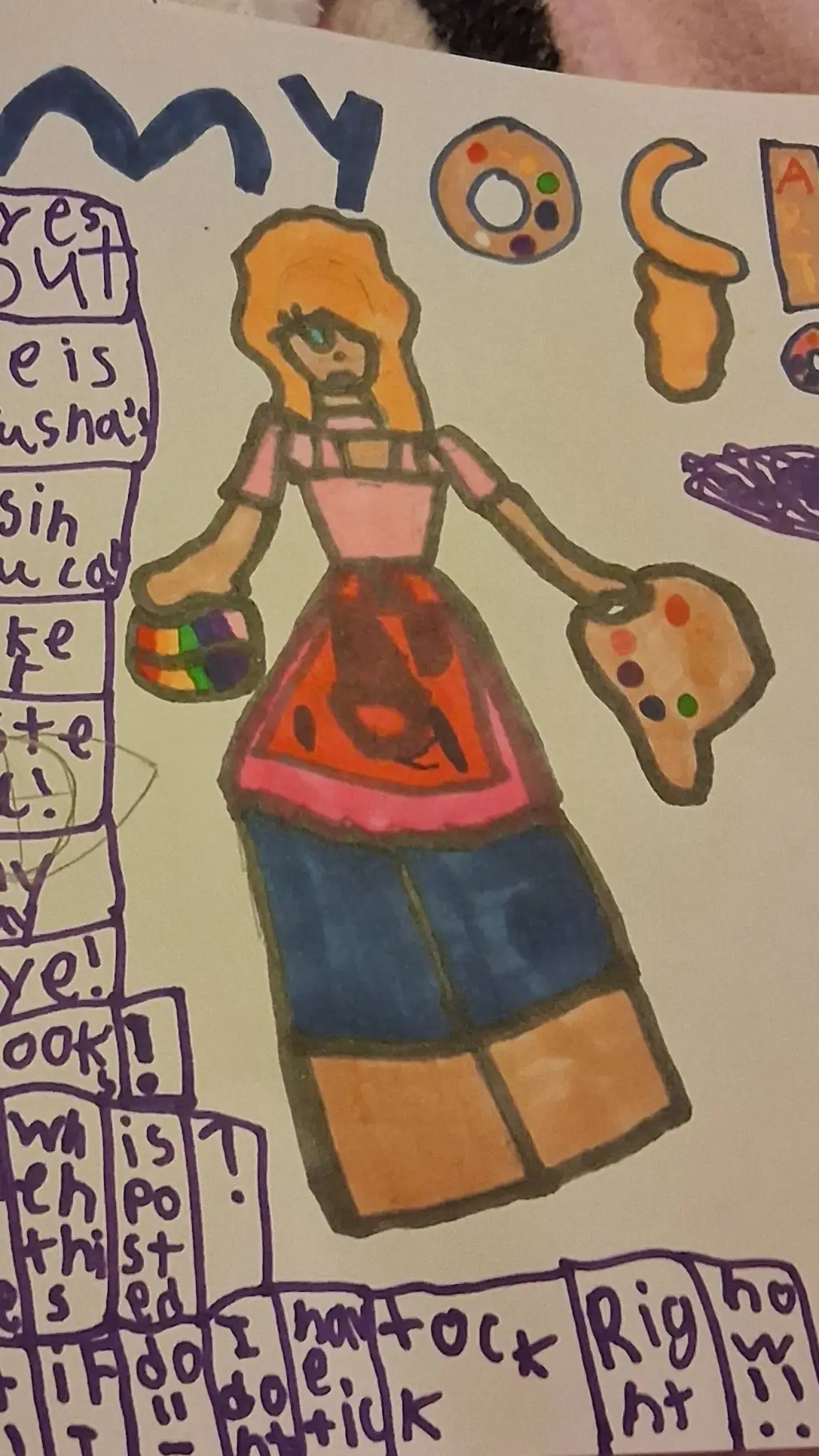 ai character: artsy background