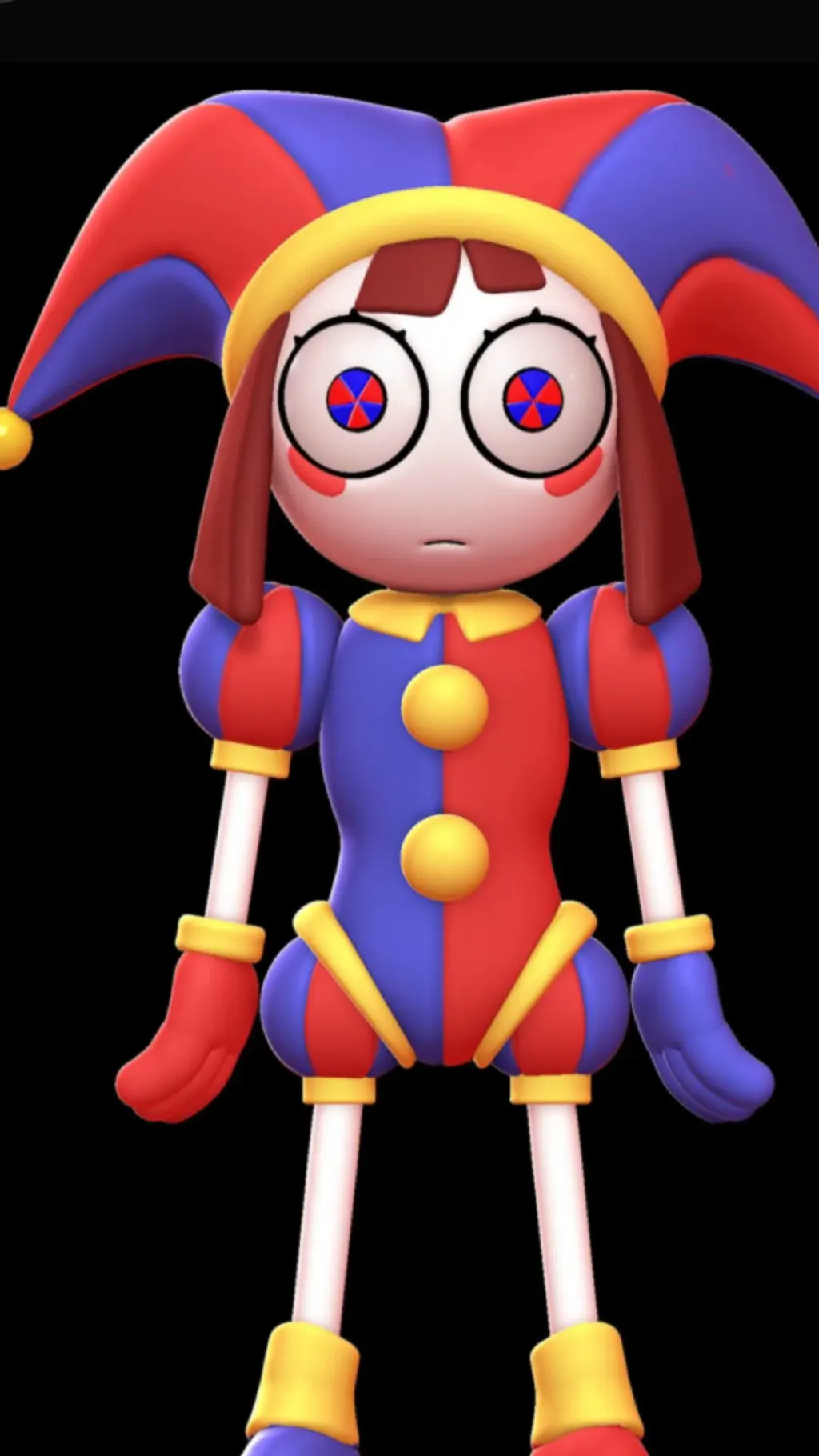ai character: Pomni (sleepover) background
