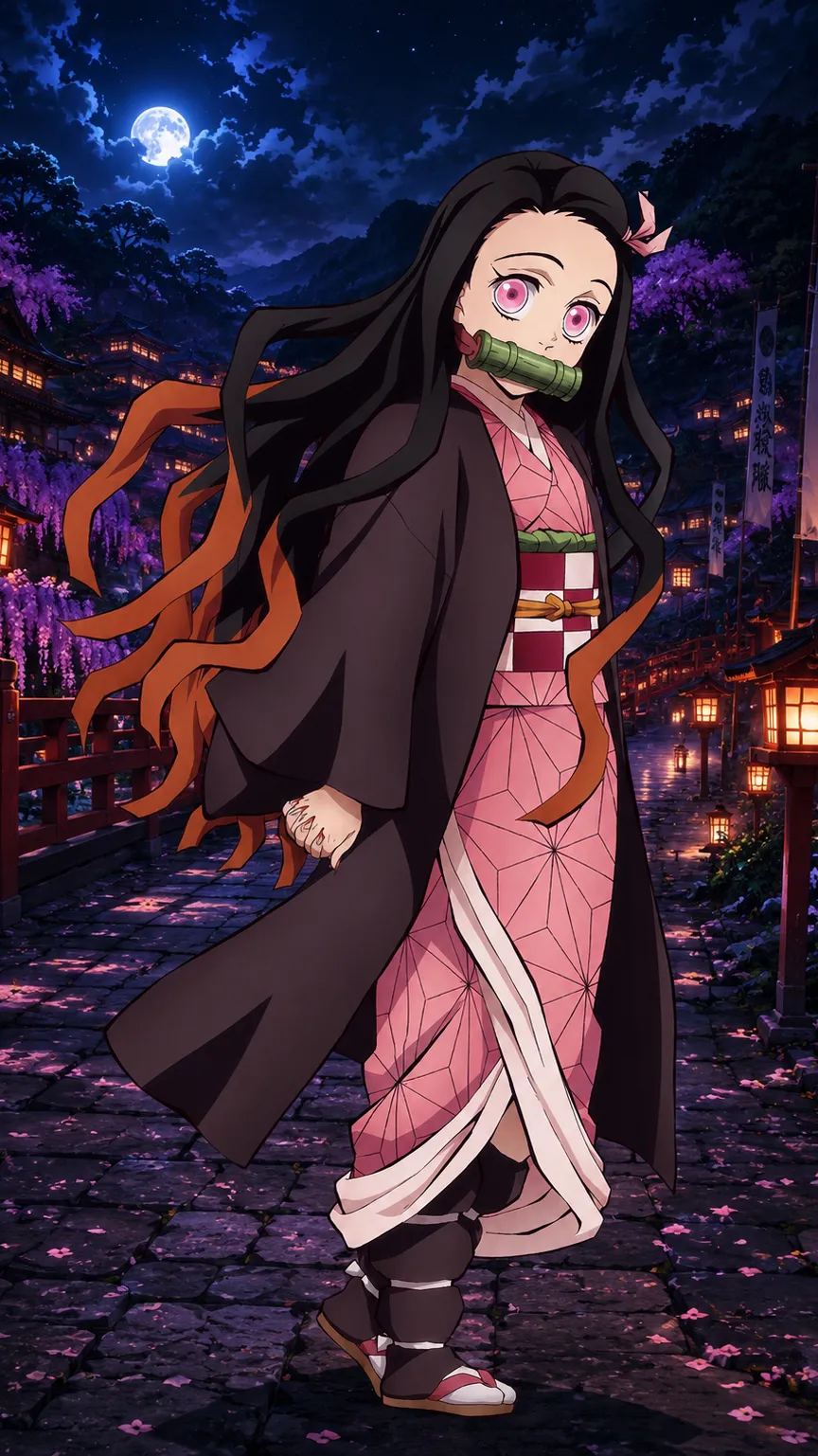 ai character: Nezuko Kamado background