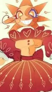 ai character: Magical girl Sun background