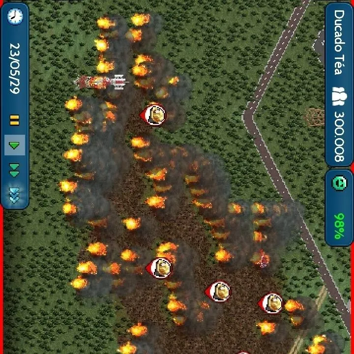chat with ai character: Bosque en llamas 