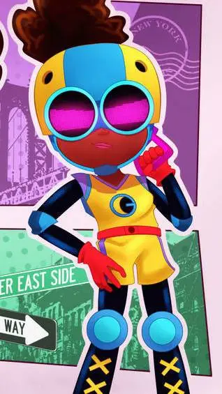 ai character: Moon girl background