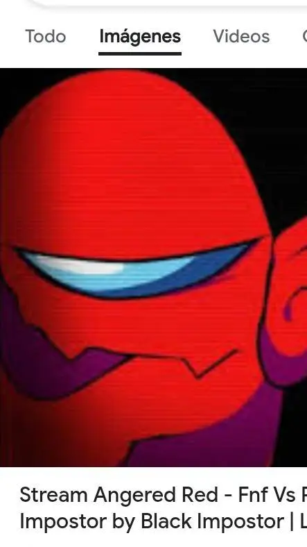 ai character: red impostee background