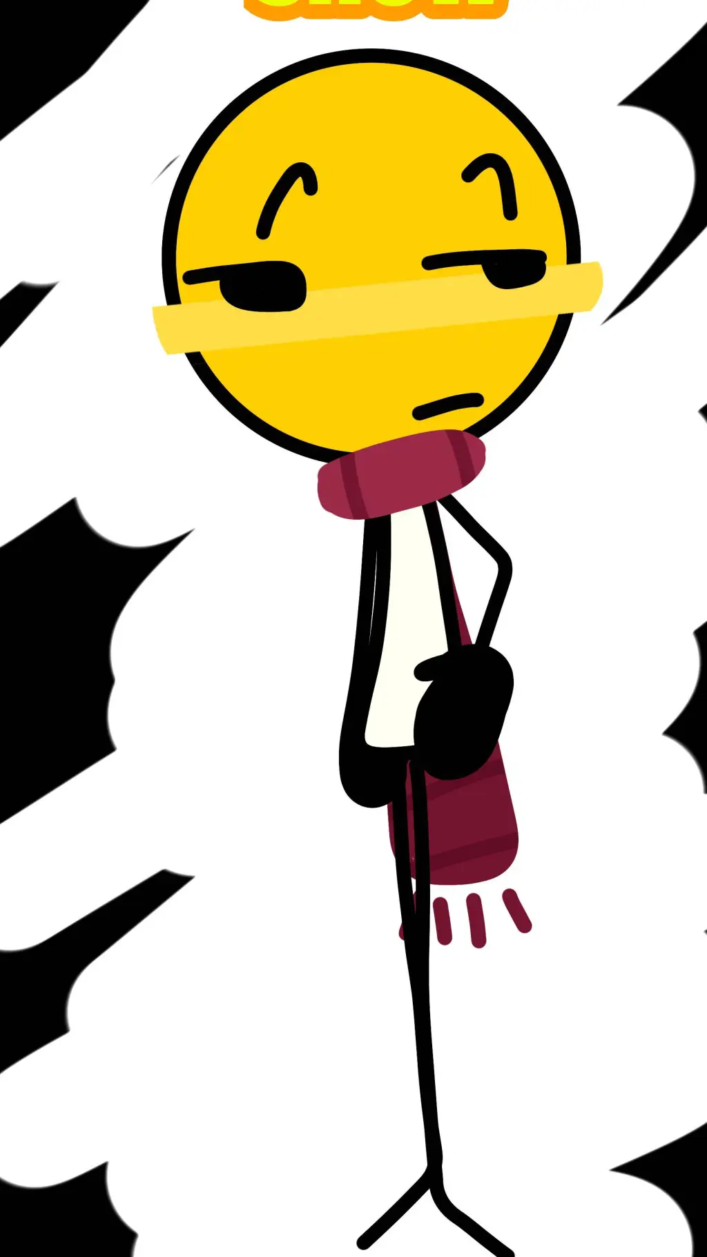 ai character: snow background