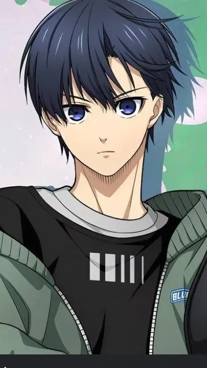 ai character: isagi yoichi 💙💙⚽ background