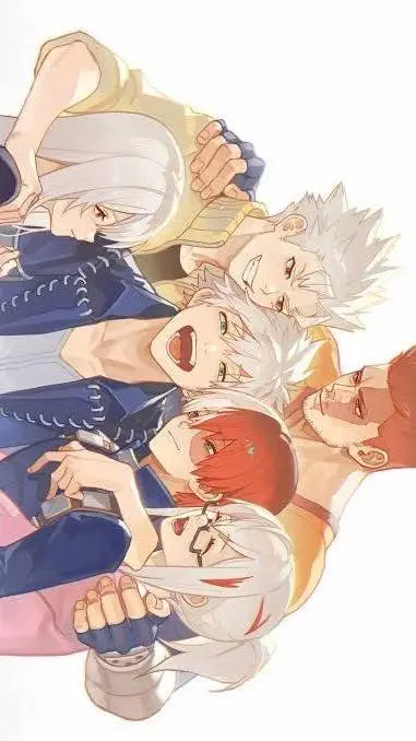 ai character: Happy Todofam AU background
