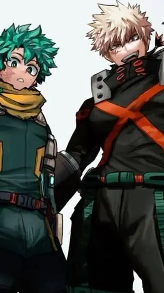 ai character: bakugo and deku background