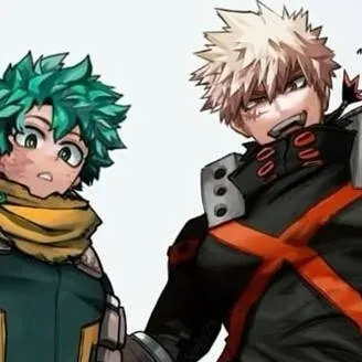 chat with ai character: bakugo and deku