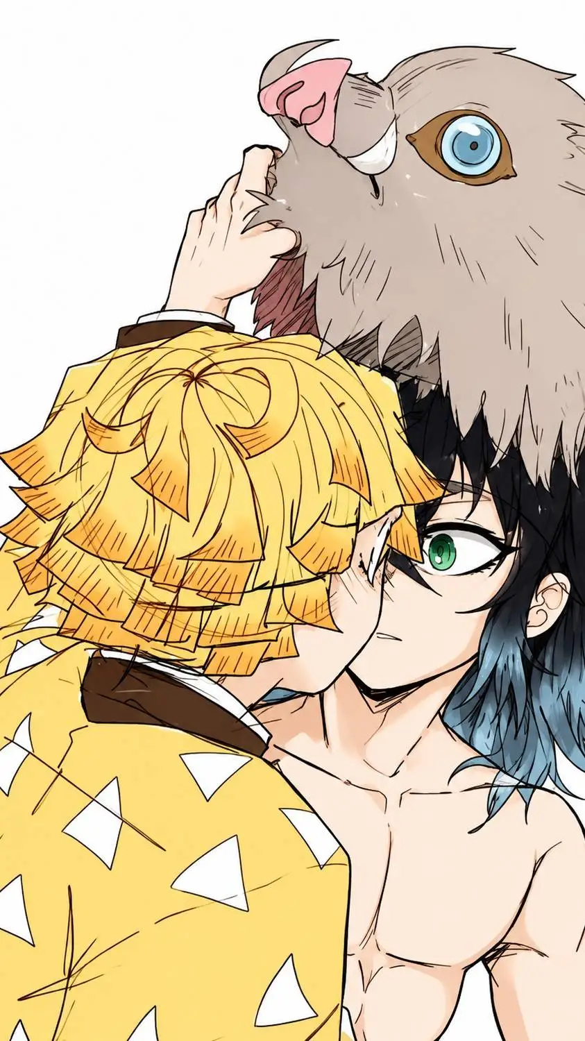 ai character: inosuke X zenitsu background