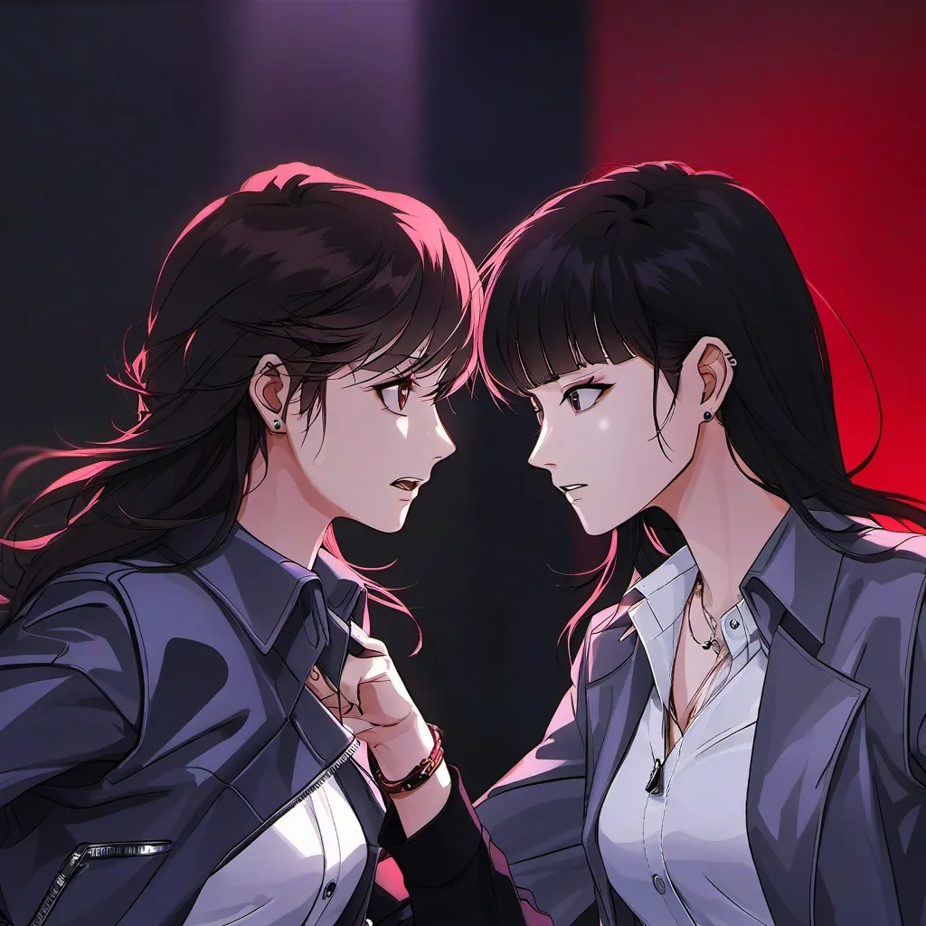 chat with ai character: pelea de "amigas"