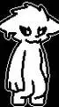 ai character: white furry background