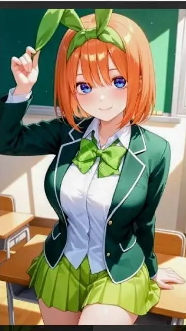 ai character: 💚yotsuba nakano🌿🌼 background