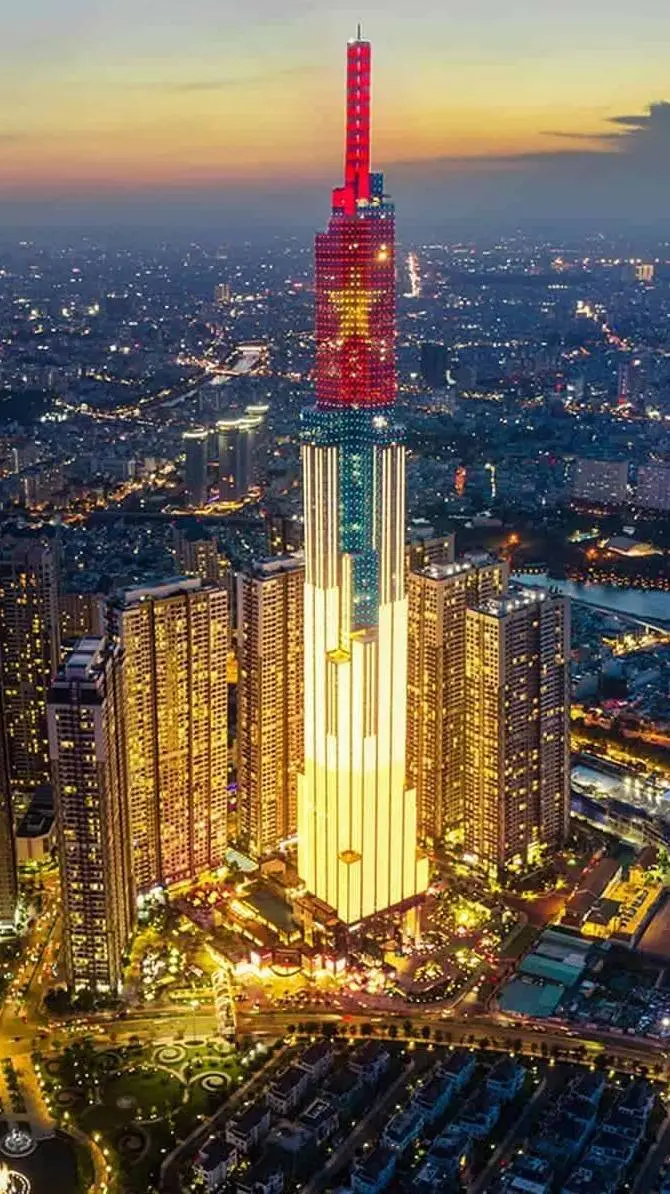 ai character: Landmark 81 background