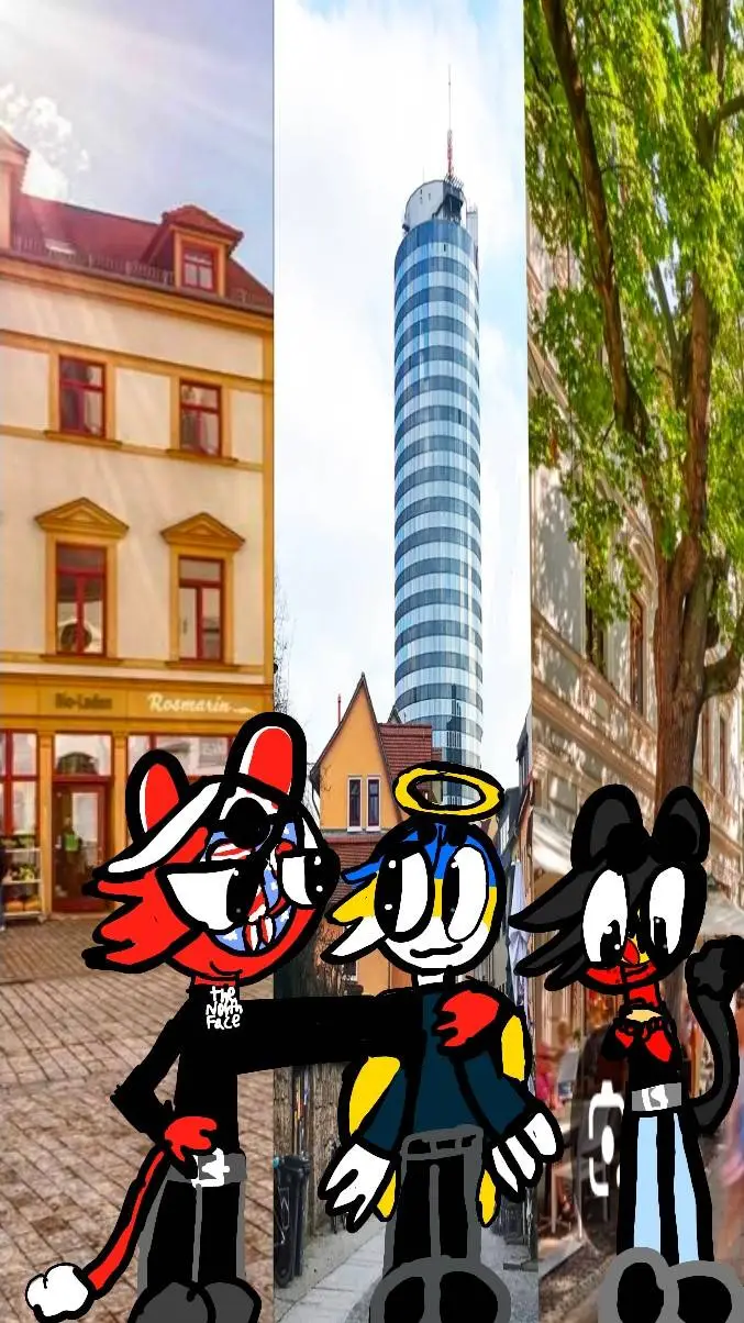 ai character:  The gang>:3 background