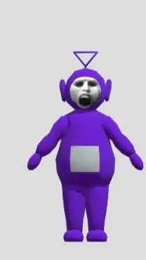 ai character: tinky winky background