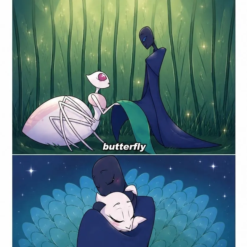 chat with ai character: Bluey🦋 X Whitine🕷