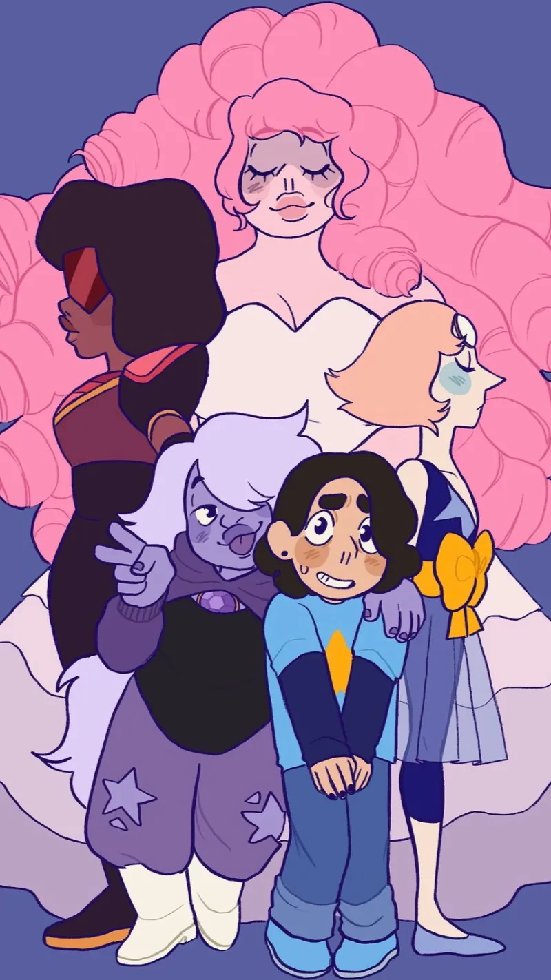 ai character: Steven uni blue au background
