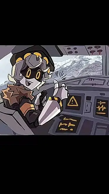 ai character: N flying plane :3 background